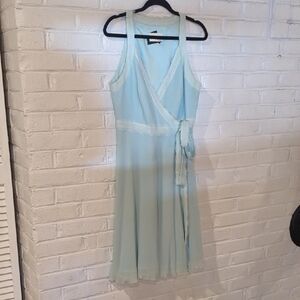 Va et Vien for BHLDN Light Blue Wrap Midi Dress